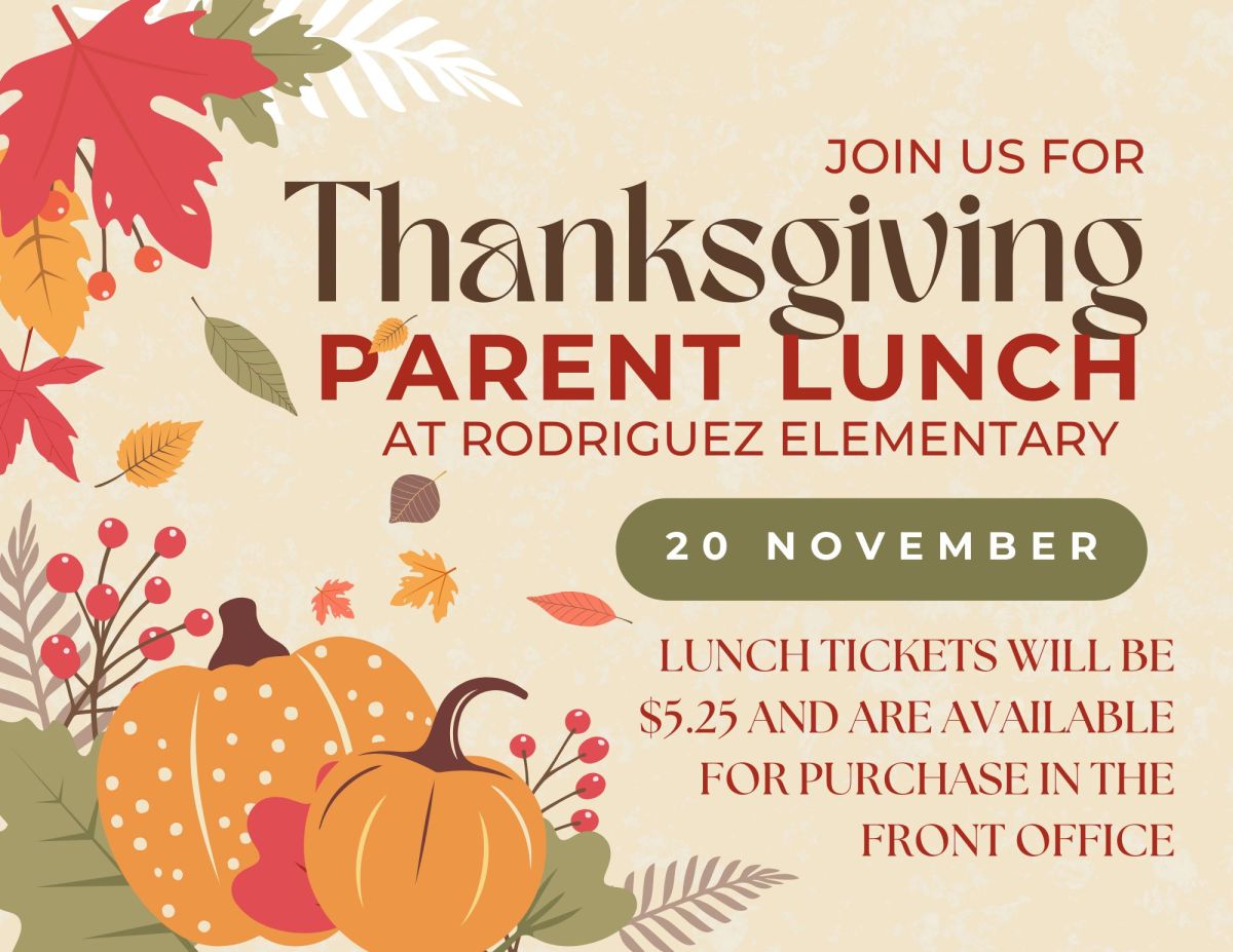 Animation Lunch Tickets are $5.25, parent lunch will be November 20th